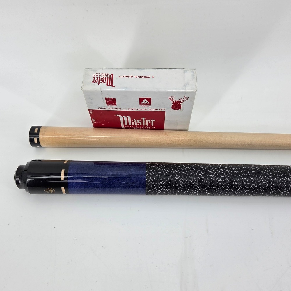 McDermott M61E Velocity Blue Maple Irish Linen Wrap Handle Vintage Pool Cue - Picture 7 of 15